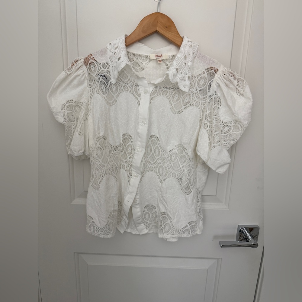 Elegant White Lace Blouse